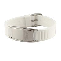 POWER IONICS Titanium Magnetic Bracelet for Men Power Bracelet for Women Balance White/Silver Plated