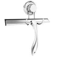 Anzu Bly Window Squeegee Hand-held Fluid Water Wiper Car Mirror Glass Cleaner Rubber Blade Brush for Kitchen Bathroom - B with Hook