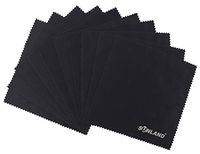 Sinland Microfiber Cleaning Clothes 10 Pack, 7.08 x 7.08 inch (Black) - for Eyeglasses, Cell Phones, Camera Lens, Glasses, Computer Screen, Silverware and Delicate Surfaces Wipes Cleaner