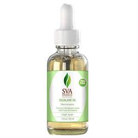 SVA Organics Squalane Oil – 60 ml (2 fl. oz.) 100% Pure, Natural, Cold Pressed and Therapeutic Grade For Nourished Skin, Hair Growth, Moisturized Cuticles, Spa & Massage