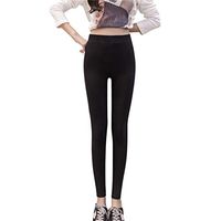 Buedvo Women Large Size Pants Autumn and Winter Stretch Slim Leggings Letter Print On Both Sides of The Pants Pencil Pants (M, Black)