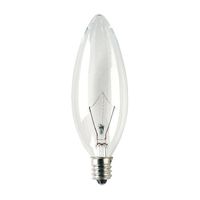 Bulbrite KR40CTC/32 40W Krystal Touch Torpedo Chandelier Bulb (B10), Candelabra Base, 10 Pack