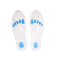 ROSENICE Shoe Insoles Clear Silicone Shoe Inserts Breathable Shock Absorbing Massage Orthopedic Soles for Relieving Heel Pain Plantar Fasciitis - Size 44