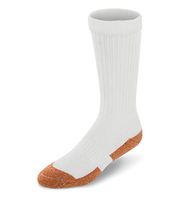 Apex Copper Cloud Crew Therapeutic Diabetic Socks, White Large