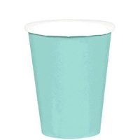 Amscan Robin's Egg Blue Disposable Paper Cups, 9 Oz., 20 Ct.