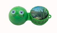 Contact Lens Case Cute Fun Travel Storage Box Flat 11 Fun Designs Available - Frog