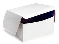 Bakery Boxes - 8x8x4" White Bakery Boxes 1 - Piece Lock Corner Box - (200 Per Pack) - WRAPS-BBWH884