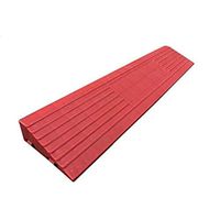Low Slope Plastic Triangle Pad, Portable Anti-Fall Home Threshold Ramp Foot Pedal Skateboard Trolley Uphill Mat (Size: 40 8 3cm) (Color : Red)