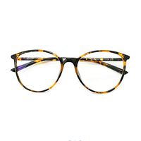 Reading Glasses - Blue Light Blocking - Round Women Men (Tortoise, 1.25)