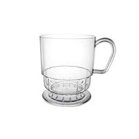 Party Essentials N81099 Deluxe/Elegance 8-Ounce Hard Plastic Coffee Cups, 10-Count, Clear