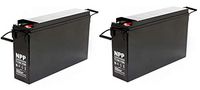 NPPower FT12-180Ah Front Access Deep Cycle 12V 180Ah Telecom UPS Solar Energy Power Battery with Button Style Terminals (2 Pack)
