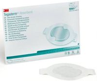 3M Clear Absorbent Acrylic Dressing Medium Oval 2.4"X3"Pad 4.4"X5"Overall - Box of 5 - Model 90801