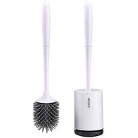 Ruichicoo Toilet Brush and Holder Upgraded Modern Design with Soft Bristle,Bathroom Toilet Bowl Brush Set,Toilet Cleaning Brush Kit (Wall-Mounted, 1)