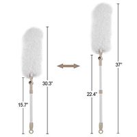 YOCADA Microfiber Duster with Extendable Long Handle with Removable Washable Adjustable 180 Degree Rotating Head Professional Lightweight Dust Cleaning Tool Perfect for Car Home Kitchen Office 30-37in