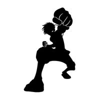 Leon Online Box One Piece Monkey D. Luffy Fight - Cartoon Decal [Choice] Vinyl Sticker for Car, Bike, iPad, Laptop, MacBook, Helmet