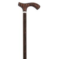 Fritz Walking Cane w/Genuine Snakewood Handle & Wenge Shaft w/Silver Collar