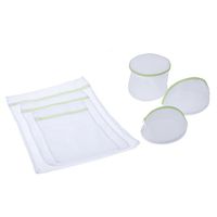 Andux Land Home Essential Laundry Mesh Wash Bag Set with Zipper (6 Pieces)- Multipurpose Travel Set - 1 Large,1 Medium, 1 Small, 3 Bra Bags XYD-01