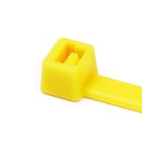 Hellermann Tyton T50L4C2 Standard Cable Tie, 15.35" Long, 50lb Tensile Strength, PA66, Yellow (Pack of 100)