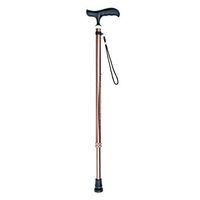 Elderly and Disabled Crutches- Aluminum Alloy Two Section Thickening Telescopic Elderly Walking Stick Non-Slip Cane Elderly Trekking Pole (Color : Brown, Size : 97cm)