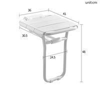 Shower seat,Folding seats Wall chair Wall mount Corridor Changing shoes stool Shower stool For adults Elderly Rest Bathroom Entrance-White
