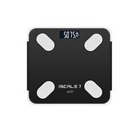 TOPBATHY Smart Scale Bluetooth Body Fat Weight Electronic USB Charging Intelligent Health Scale for Women Girls Men Home Household (Black)