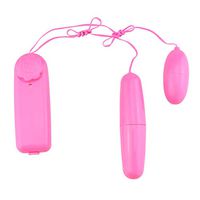 Yhua Waterproof Wired Control Powerful Du-al Vib'rati-ng E'gg BOD-y T'ool - Pink