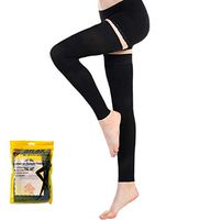 Ailaka Thigh High 20-30 mmHg Compression Sleeves for Women and Men, Firm Support Graduated Varicose Veins Footless Stockings, Travel, Casual-Formal Hosiery