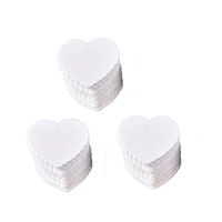 EORTA 200 Pieces Gift Tags Kraft Paper Blank Hanging Labels Small Heart Shaped Cards Favor Note Without String Vintage Decoration for Wedding Party DIY Art Craft, White