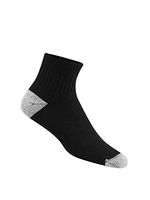 Wigwam Unisex Diabetic Sport Quarter Black Socks XL (Men's Shoe 12-15)