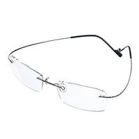 Jcerki Frameless Myopia Glasses Men and Women Nearsighted Glasses -0.50 Strength Fashion Distance Spectacles **These are not Reading Glasses**