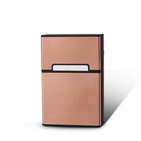 Cigarette Case King Size Aluminium Holds 20pcs Cigarettes Hard Box Full Pack Cigarette Box for Men Women(Yellow)