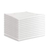Arkwright Microfiber Suede Glass Cleaning Cloths 12 Pack (16 x 16 in, White)