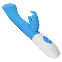 Yhua Powerful Double Sh'ock Vi'bera'te Rabbit B'ody T'ool - Blue