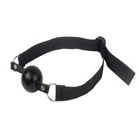 Metal bound leather Silicon Mouth Ball Open Breathable Mouth Gag For Men Woman
