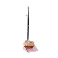SADDPA Household Broom Dust Set Floor Cleaner Sweeper Dust Pan Brush Soft Bristle Cleaning Tool Home Office Dustpan Broom (Color : A)