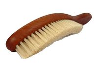 Valentino Garemi Classic Cleaning Hat Brush – Eliminate Dry Stains Dust Rain Spots Sweat Stains Pet Hair – Superb Pear Stained Wood and Genuine Boar Hair – Made in Germany