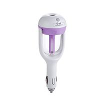 UnderReef Car Air Purifier Humidifier and Aromatherapy Mini Car Charger Port Portable Cool Mist Humidifier with Aroma Essential Oils Diffuser - 12V DC,2-Hour Automatic Shut-Off (Purple)