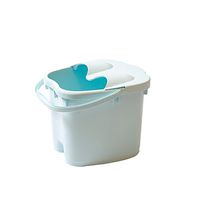 Mai® Foot Bath Bucket Thicker Plastic Massage Foot Bath Heightening Cover Household Footbath Medium Can Be Used with Your Favorite Bath Salts and Essential Oils 22 * 30 * 30cm (Color : Blue)