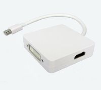 niceeshop(TM) 3 in 1 Mini DP to HDMI Female 19Pin/ DVI-D /DisplayPort Cable Adapter for Apple MacBook Pro Air