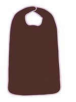 Waterproof Terry Cloth Adult Bib w/Closure (Chocolate Brown - 16" x 24")
