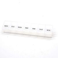 Antrader Weekly (7-Day) Pill Box, 6 Inch Rectangle Shape Classic Pill Planner Organizer, Storage Case for Vitamins, Medications, Tablets, Capsules-Clear