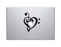 Heart Shape Music Note Macbook Decal Skin Sticker Laptop