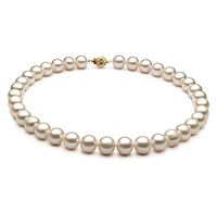 White 10-11mm AA Quality Freshwater Cultured Pearl Necklace for Women-51 in Rope Length