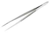 Forceps, Slver, 4-1/2 In L, Stanless Steel