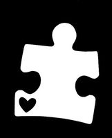 LLI Autism Awareness Puzzle Piece | Decal Vinyl Sticker | Cars Trucks Vans Walls Laptop | White | 5.5 x 4.6 in | LLI1434