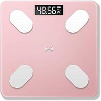LCTCBZ Bluetooth Body Fat Scale, Smart Wireless Bathroom Weight Scale Body Composition Monitor Health Analyzer with Smartphone App BMI, BMR, Muscle(Color: Pink) (Color : Pink, Size : 2626cm)
