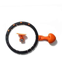 NewPinky Fitness Hoop Lightweight Portable Adjustable Weighted Exercise Hoops with Massage Board Counter