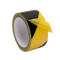 LIOOBO 2 X60 Hazard Warning Safety Tape - Yellow & Black Striped Floor Marking Tape - Self-Adhesive Safety Sticker Strips - Ideal for Walls, Floors, Pipes and Equipment