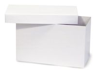 WHITE GLOSS Hi-Wall 10x5x6"100% Recycled Giftware Box BASE (1 unit, 50 pack per unit.)