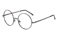 SOOLALA Cool Retro Round Metal Frame Spring Hinged Reading Glasses for men and Women, Grey, 3.75D